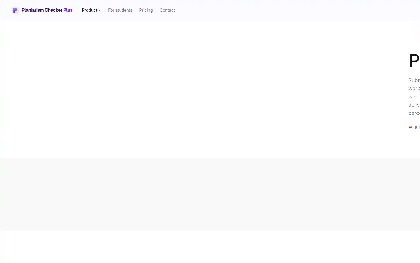 Screenshot of plagiarismcheckerplus.com