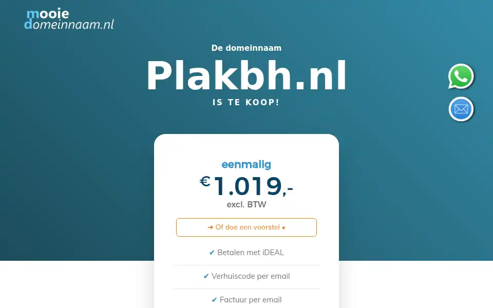 Screenshot of plakbh.nl