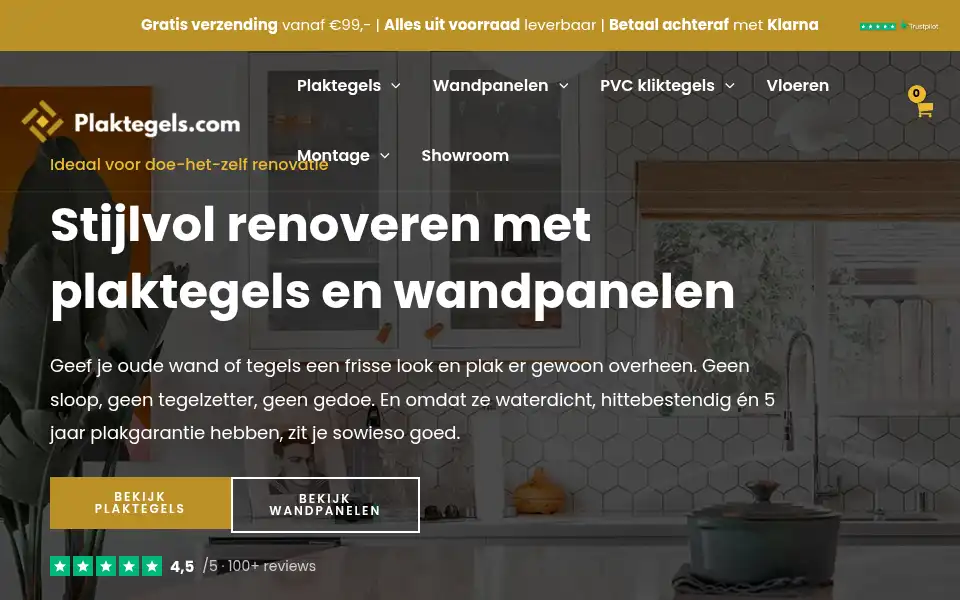 Screenshot of plaktegels.com