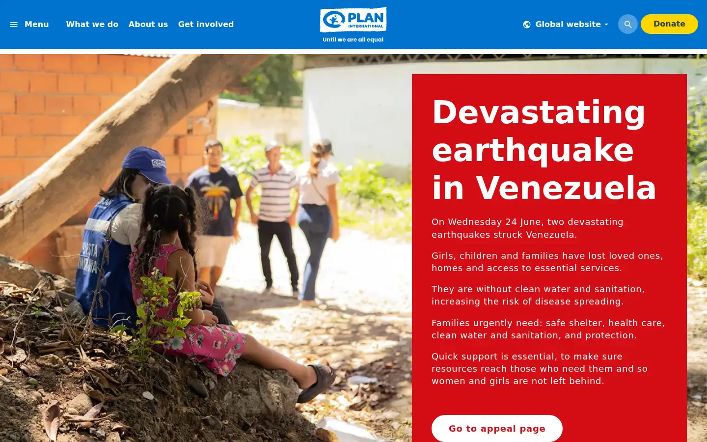 Screenshot of plan-international.org