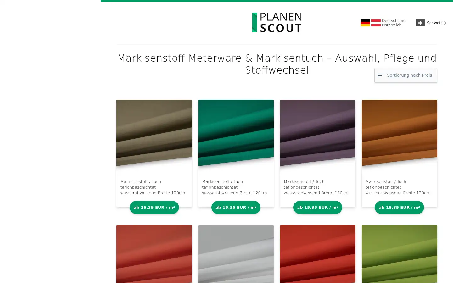 Screenshot of planenscout.de