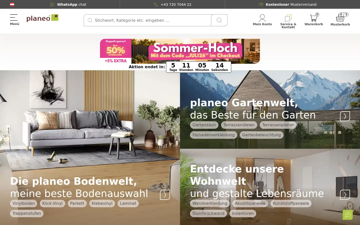 Screenshot of planeo.at