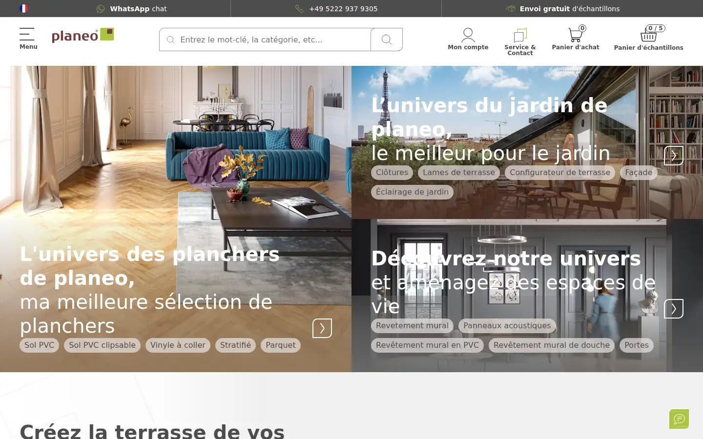 Screenshot of planeo.fr