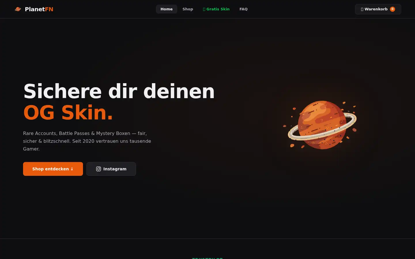 Screenshot of planetfn.de
