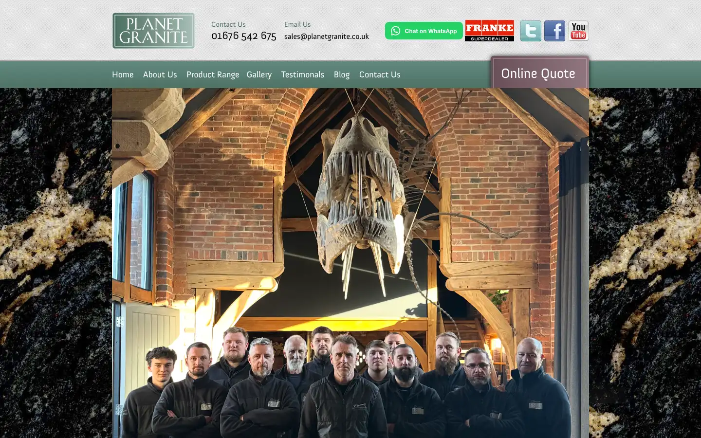 Screenshot of planetgranite.co.uk