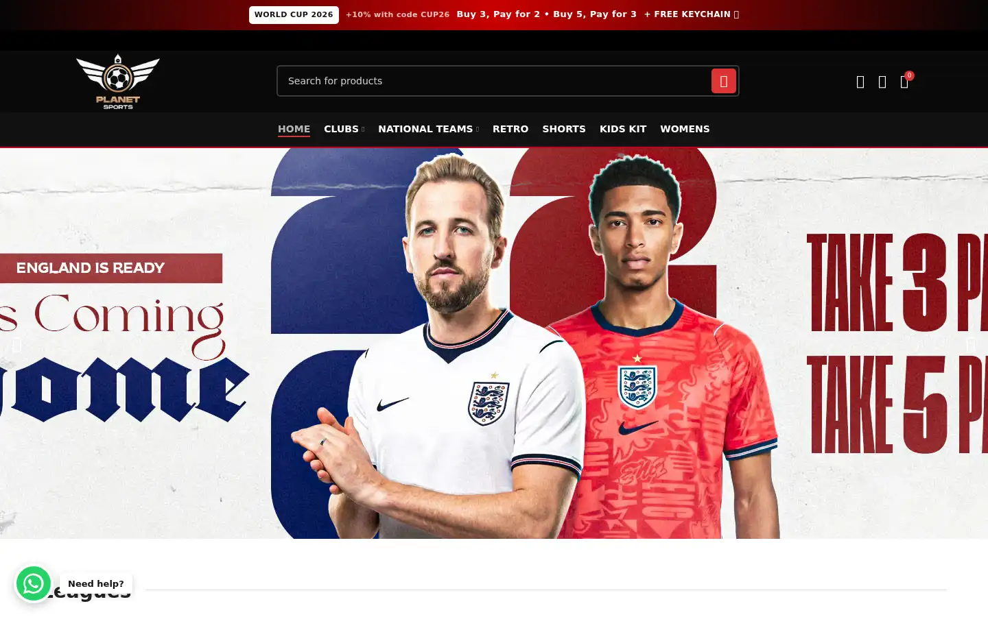 Screenshot of planetsportsuk.com