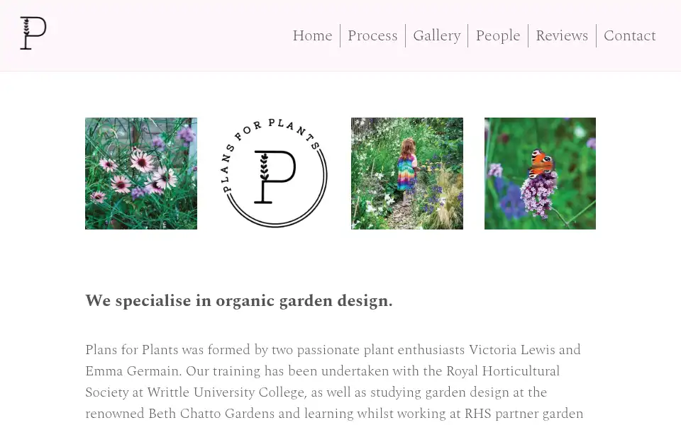 Screenshot of plansforplantsdesign.com