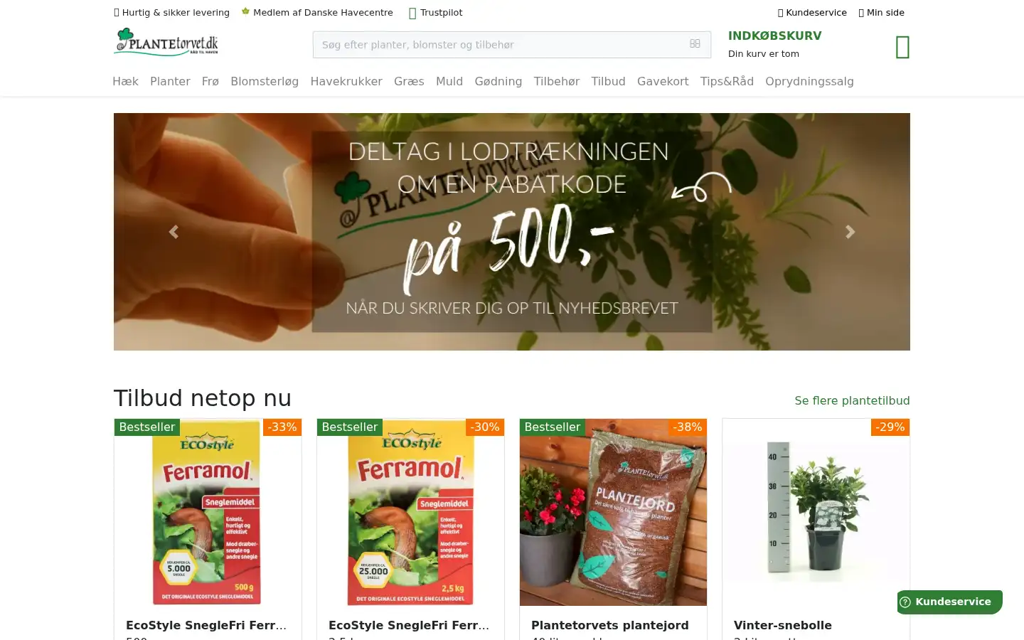 Screenshot of plantetorvet.dk