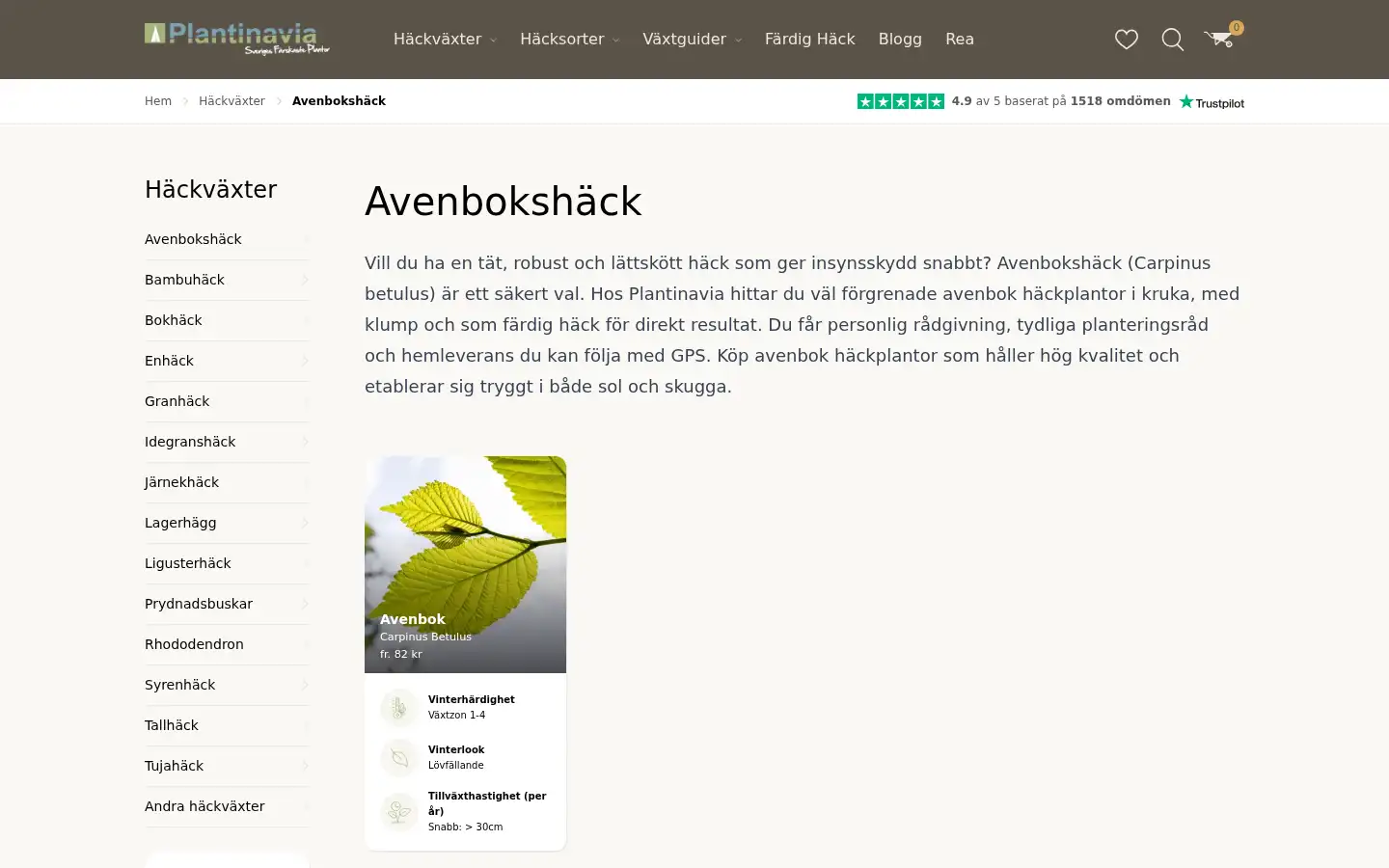 Screenshot of plantinavia.se