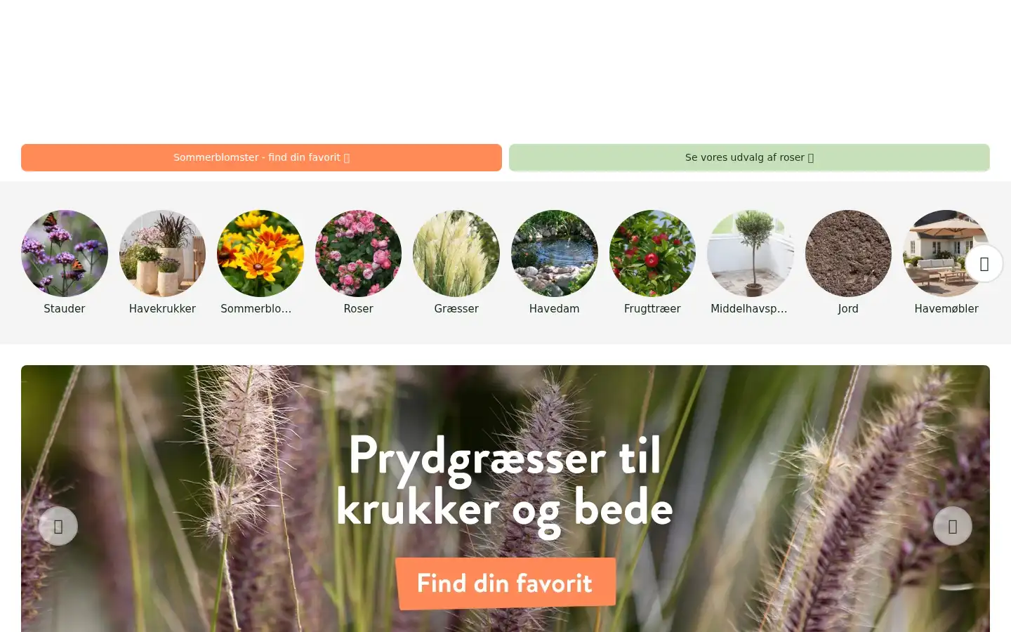 Screenshot of plantorama.dk