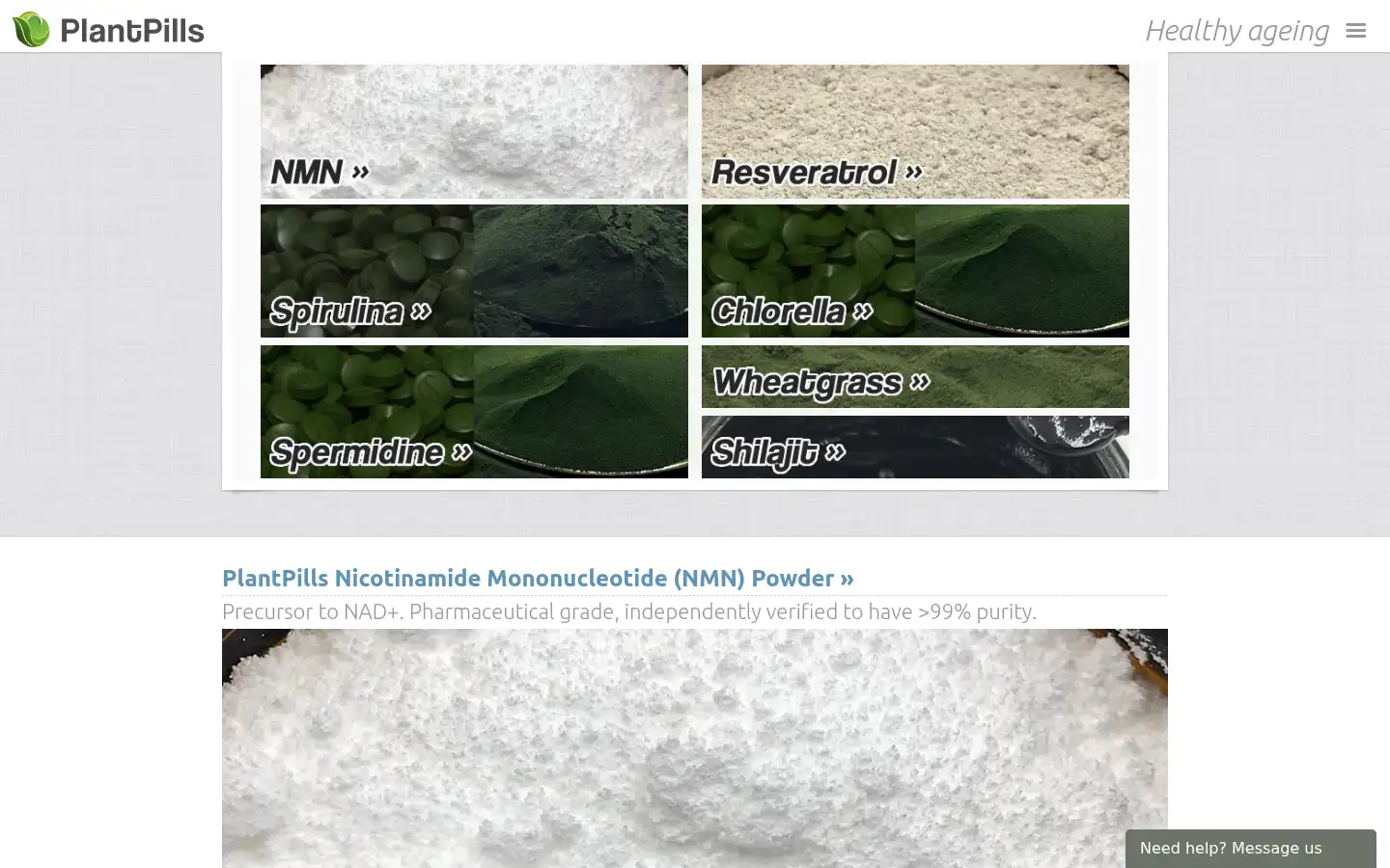 Screenshot of plantpills.co.uk