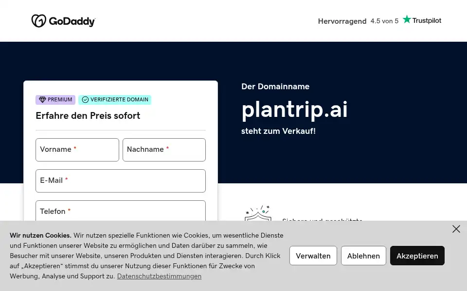 Screenshot of plantrip.ai