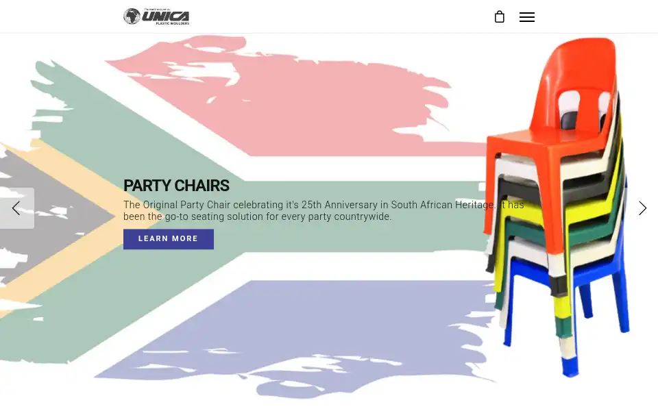 Screenshot of plastics.unica.co.za