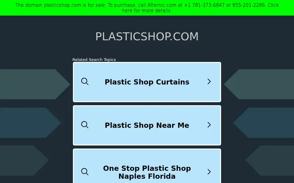 Screenshot of plasticshop.com