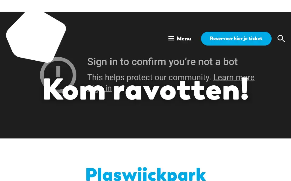 Screenshot of plaswijckpark.nl