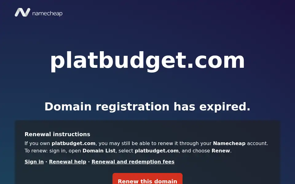 Screenshot of platbudget.com