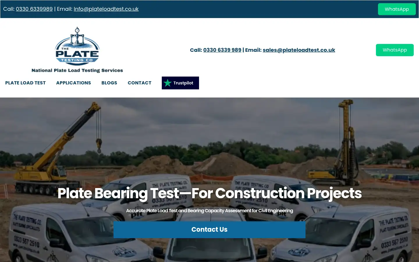 Screenshot of plateloadtest.co.uk