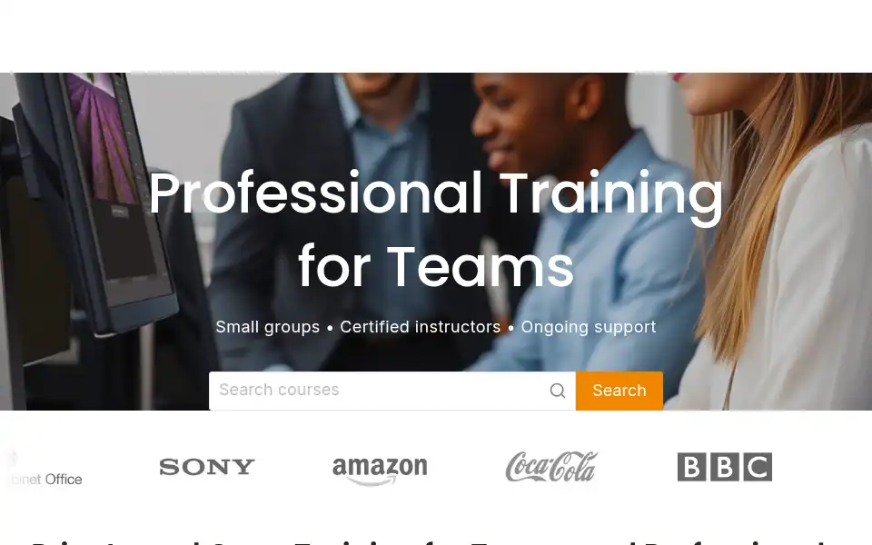 Screenshot of platformtraining.com