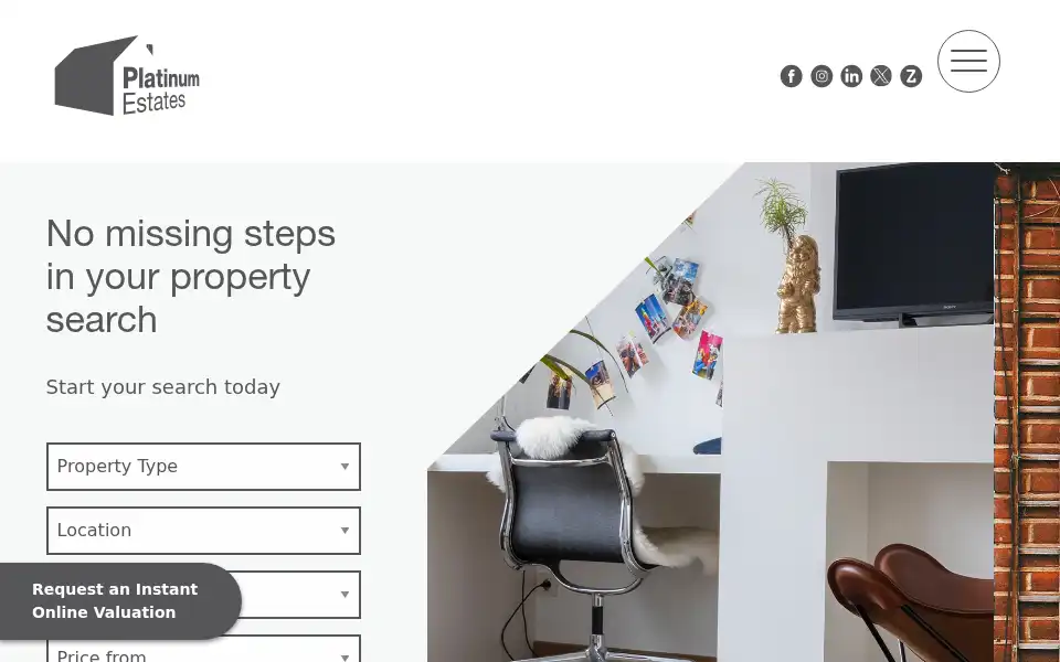 Screenshot of platinum-estates.com