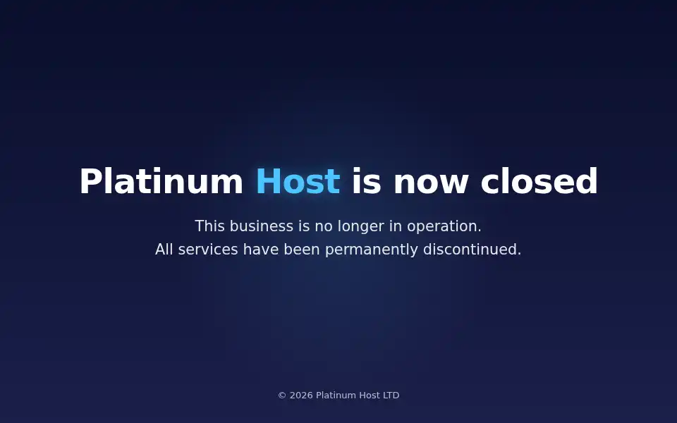 Screenshot of platinumhost.xyz