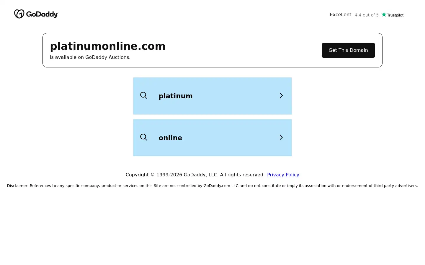Screenshot of platinumonline.com