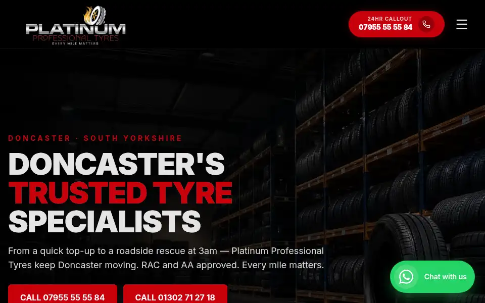 Screenshot of platinumtyres.co.uk