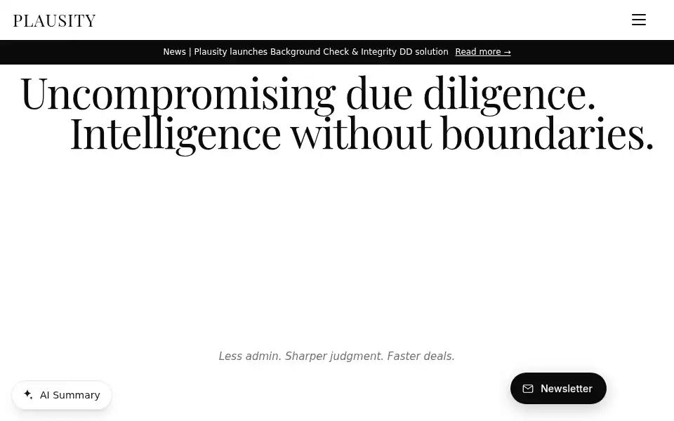 Screenshot of plausity.com