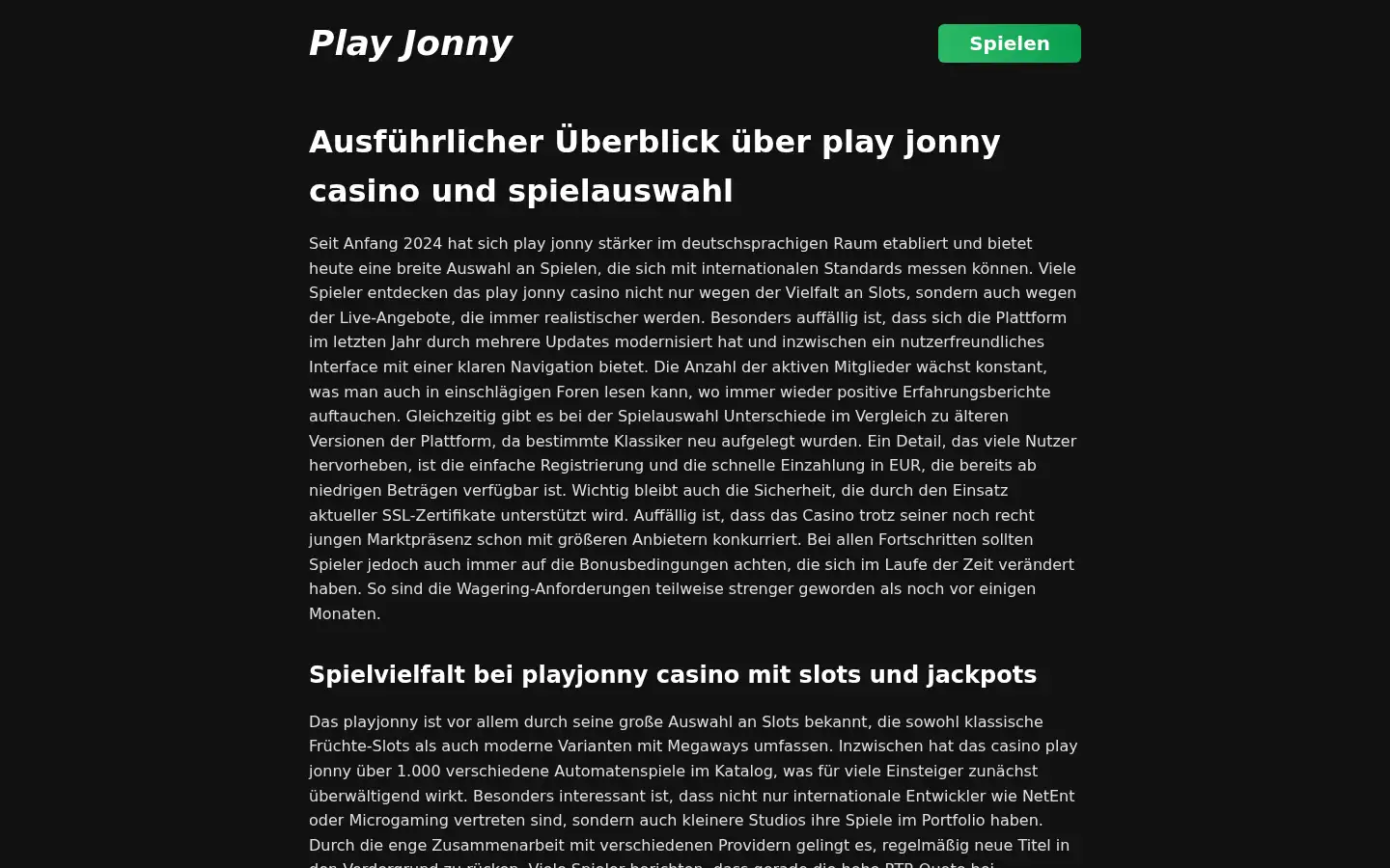 Screenshot of play-jonny.co.at