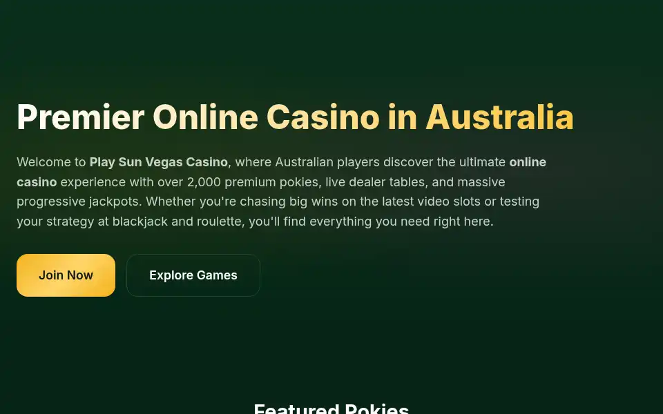 Screenshot of play.sunvegascasino.com