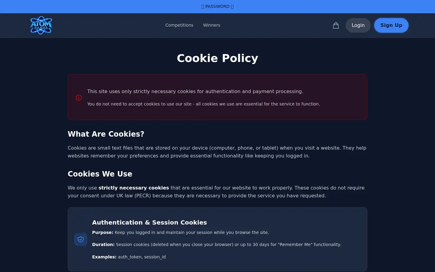 Screenshot of playatom.co.uk