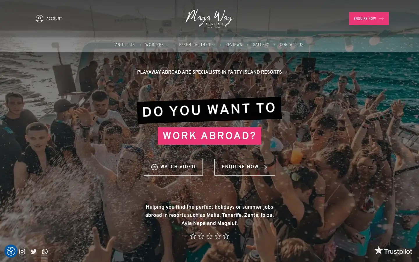 Screenshot of playawayabroad.com