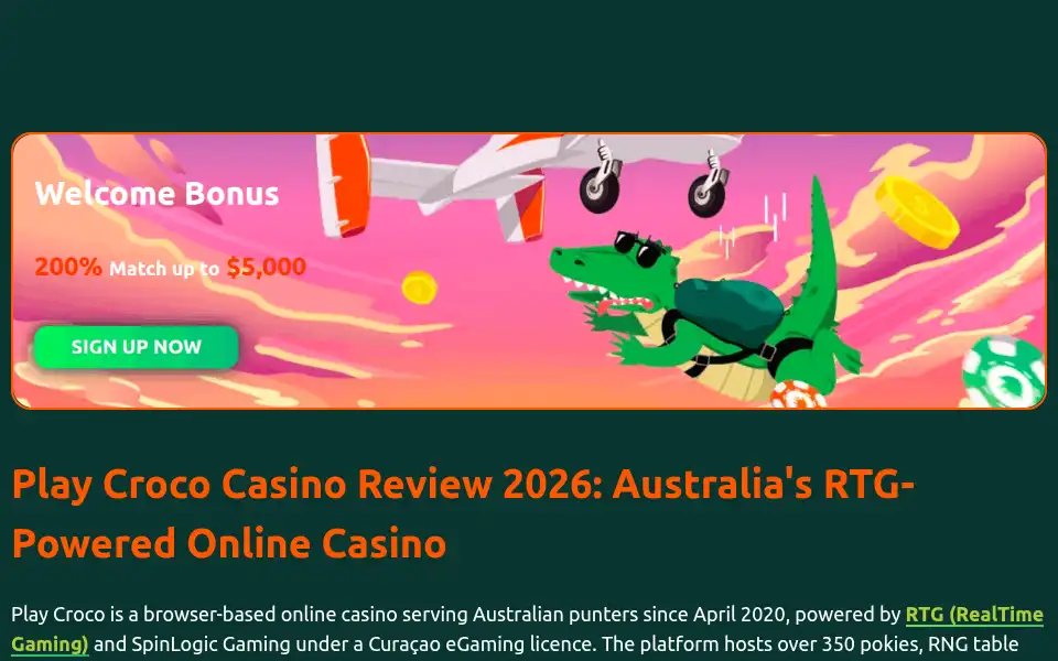 Screenshot of playcrococasinoau.net