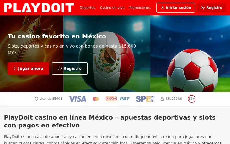 Screenshot of playdoit-mx.com.mx