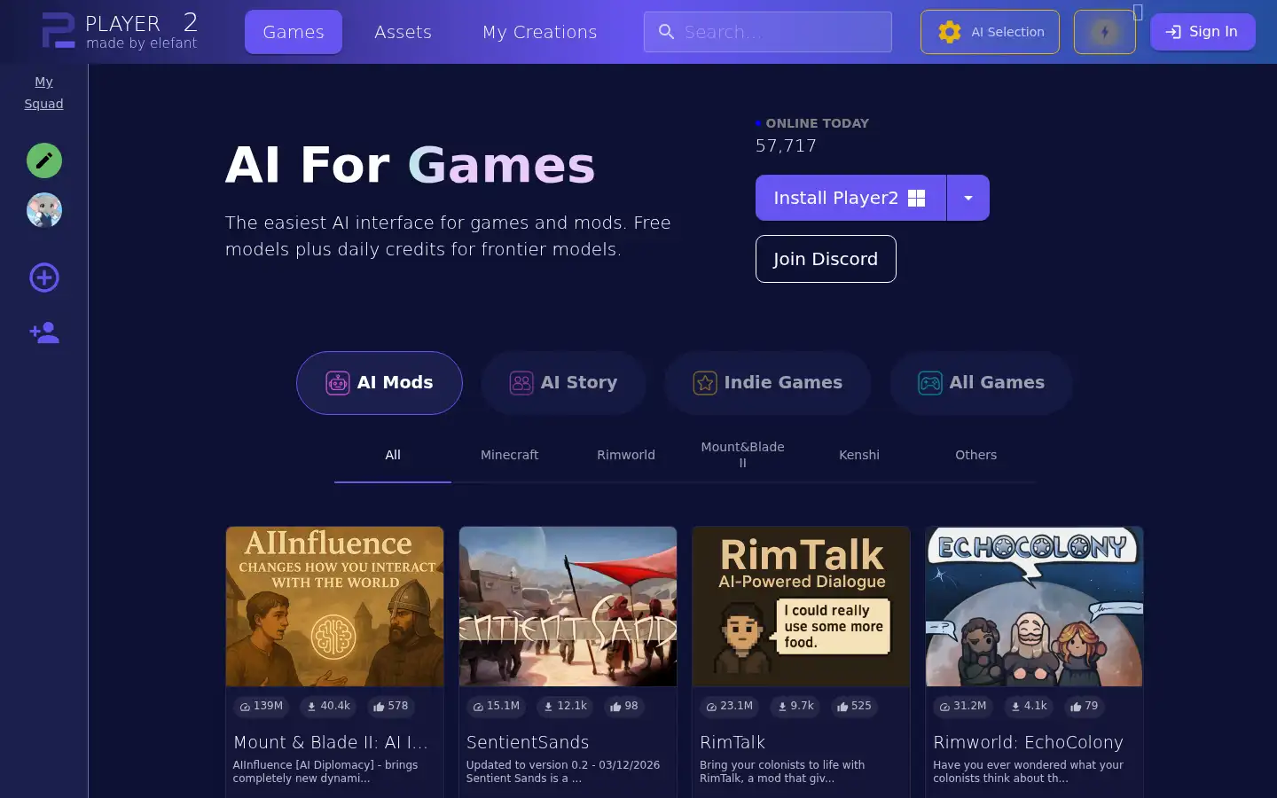 Screenshot of player2.game