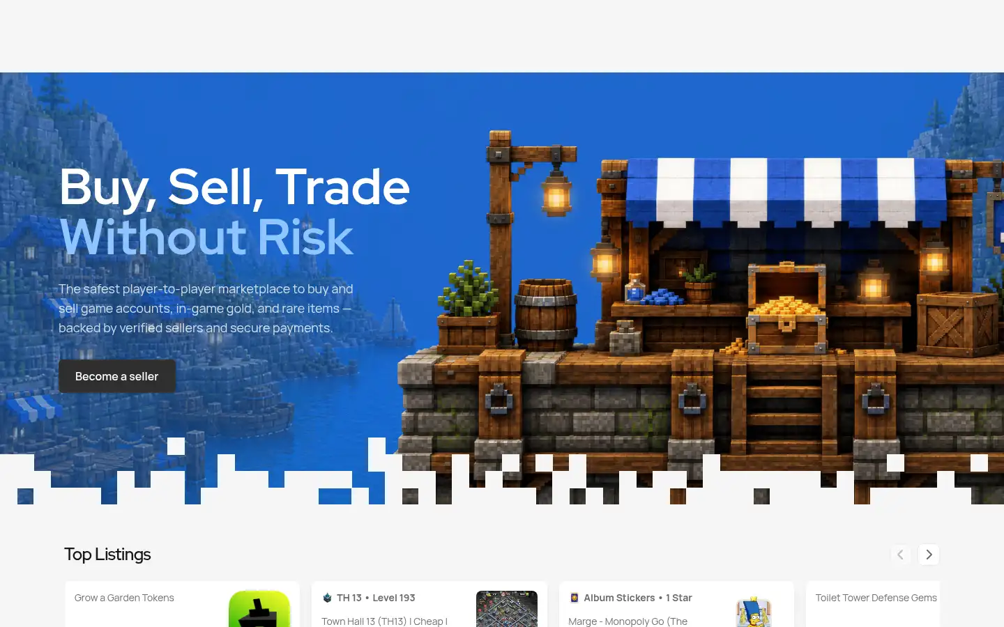 Screenshot of playerbay.com