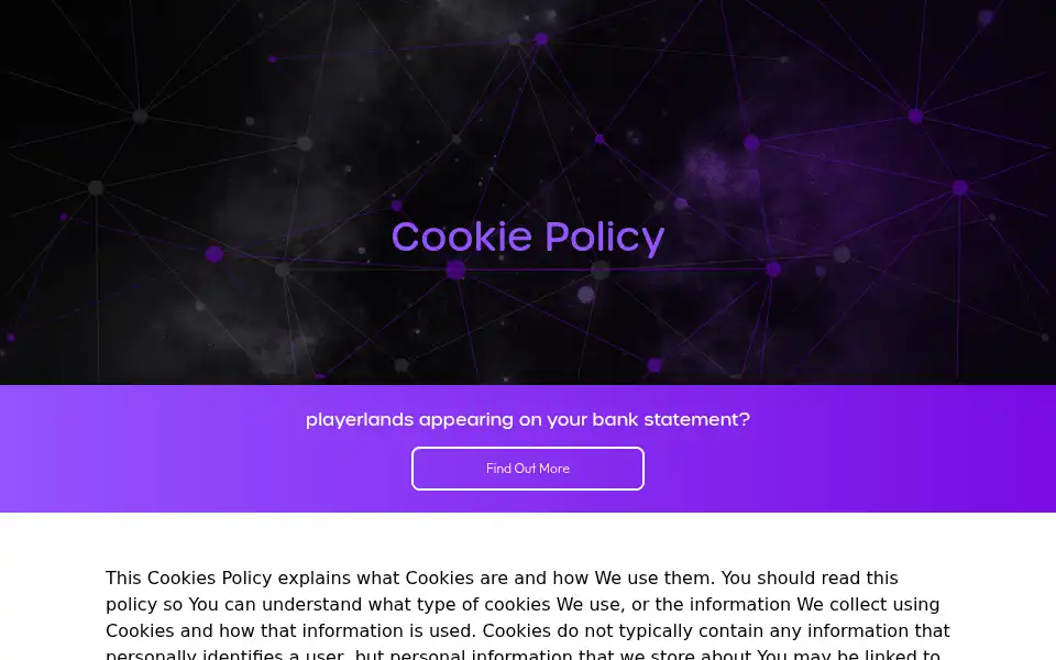 Screenshot of playerlands.com
