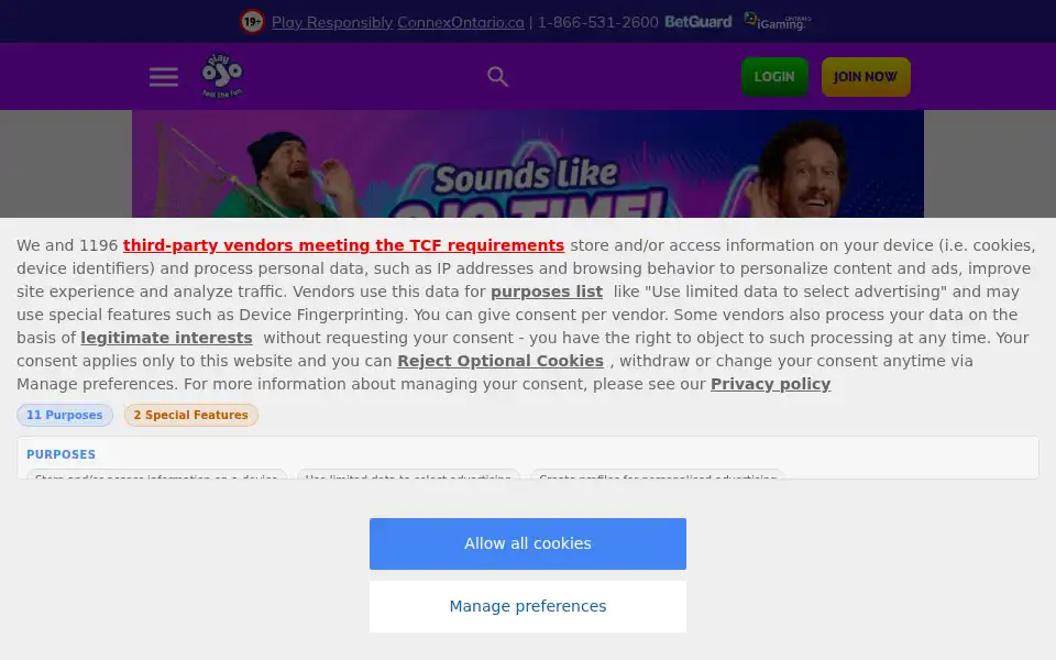 Screenshot of playojo.ca