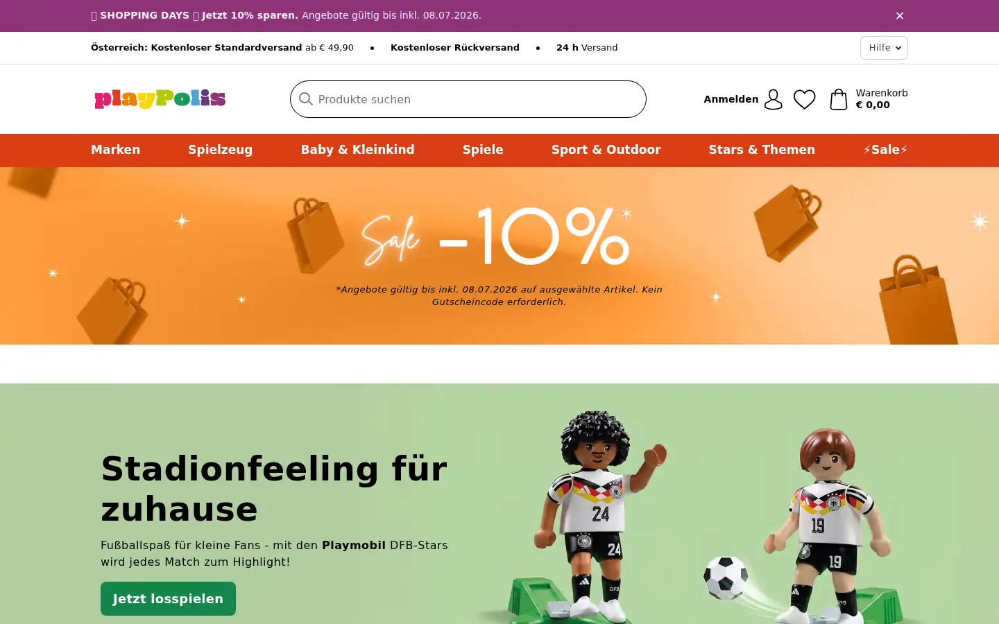 Screenshot of playpolis.at