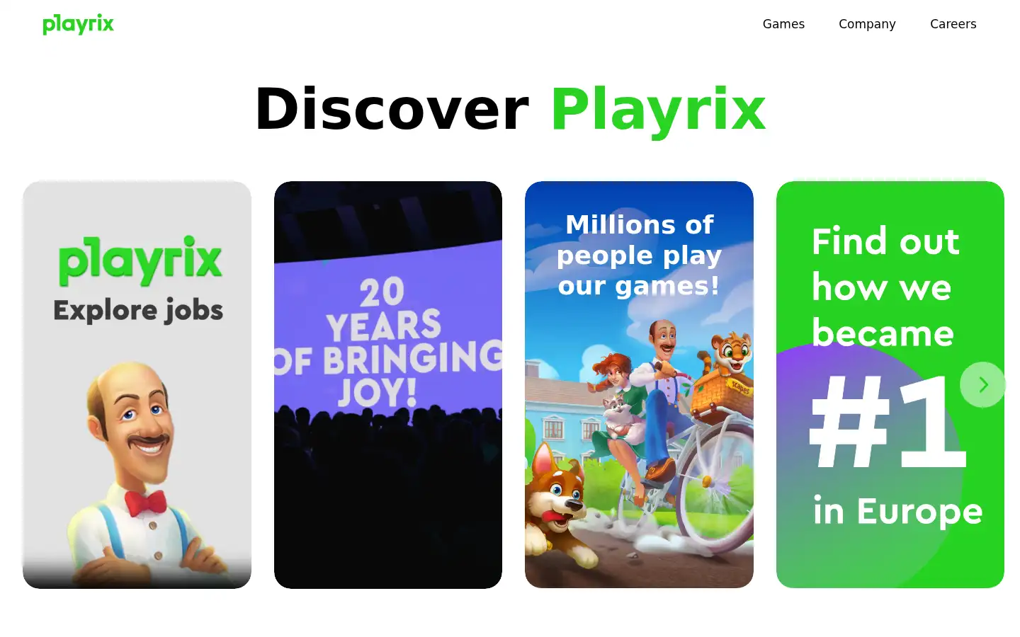 Screenshot of playrix.com