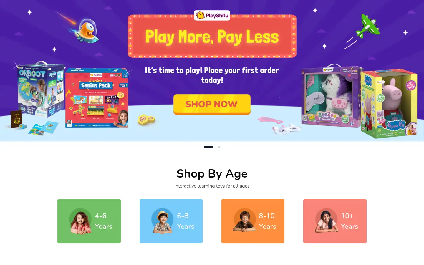 Screenshot of playshifu.com