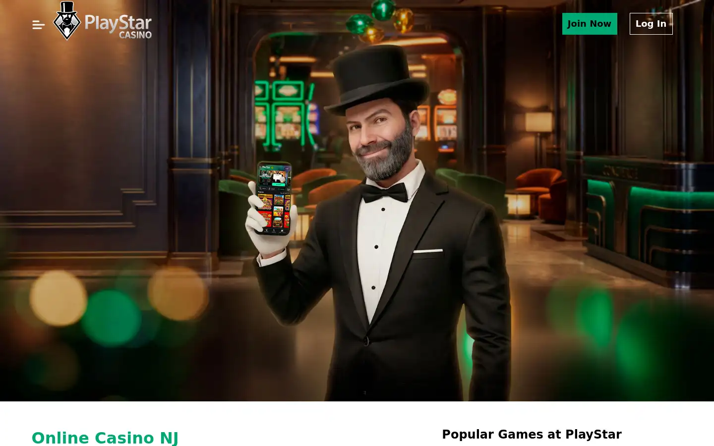 Screenshot of playstar.com