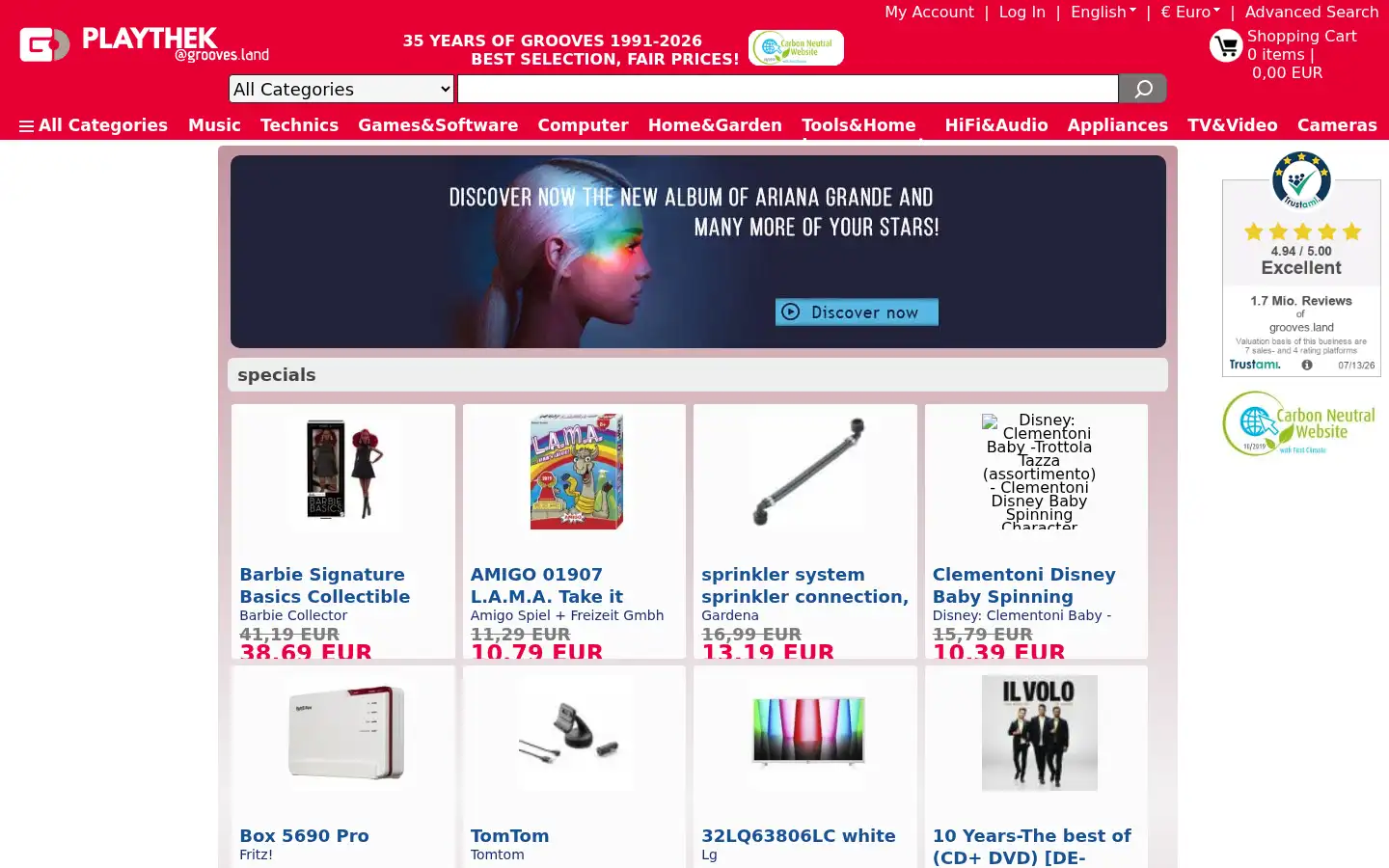 Screenshot of playthek.com