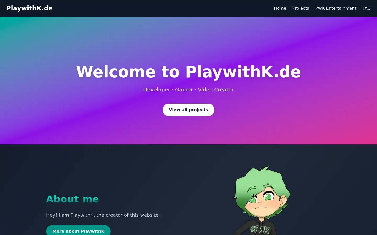Screenshot of playwithk.de