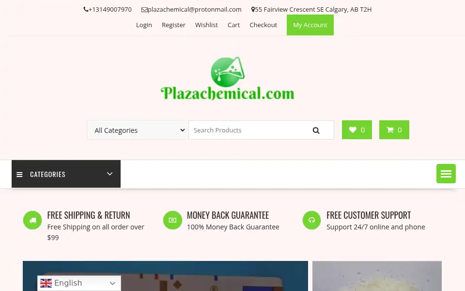 Screenshot of plazachemical.com