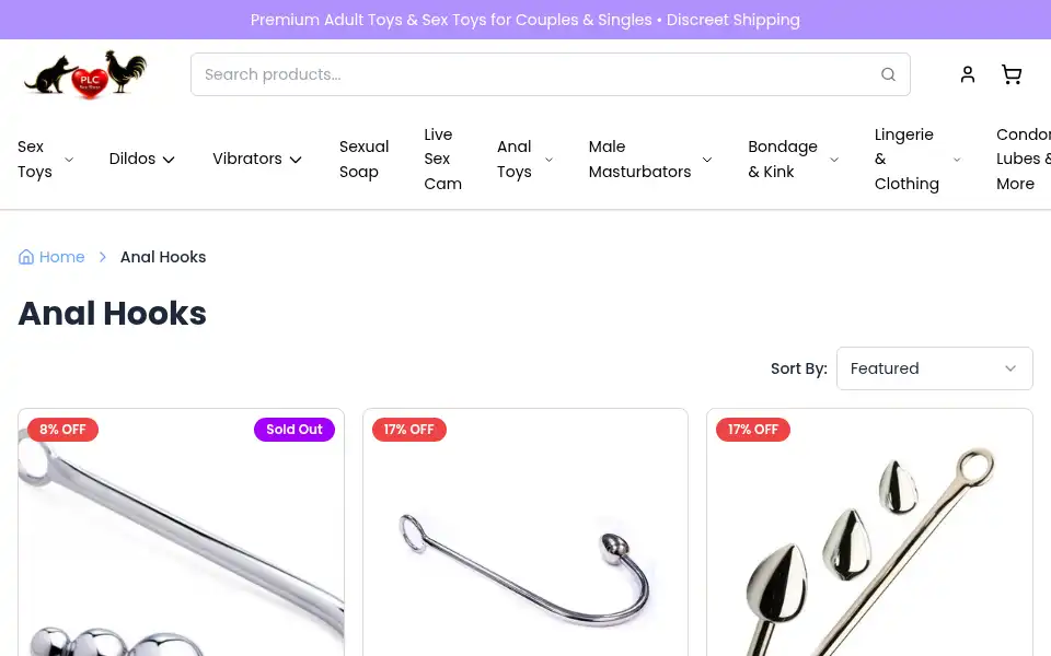 Screenshot of plcsexshop.com