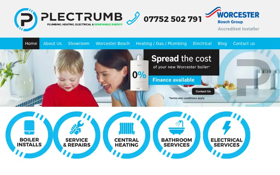 Screenshot of plectrumb.co.uk