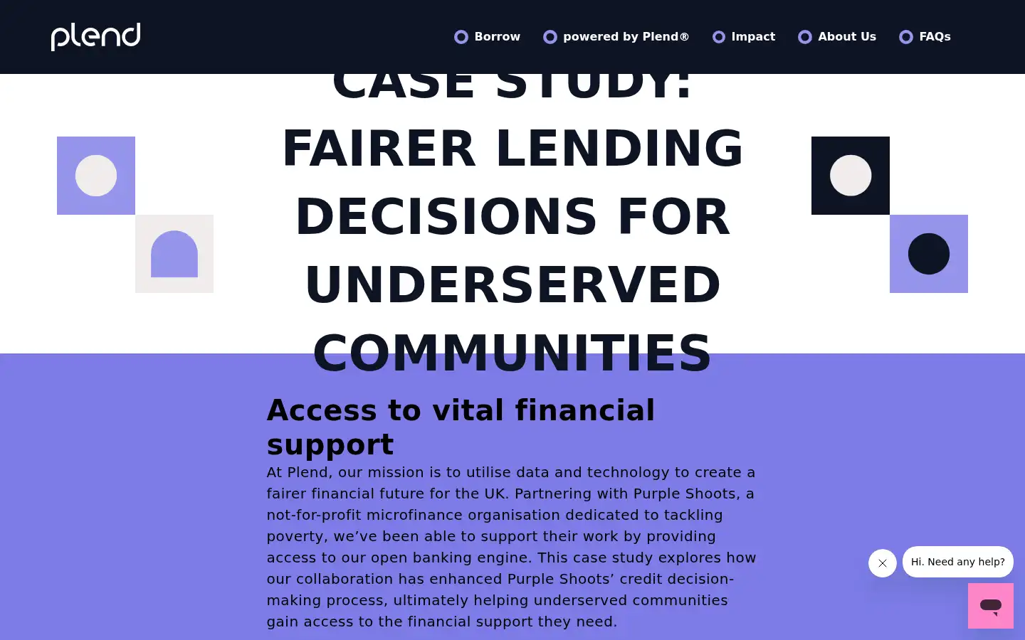 Screenshot of plend.co.uk