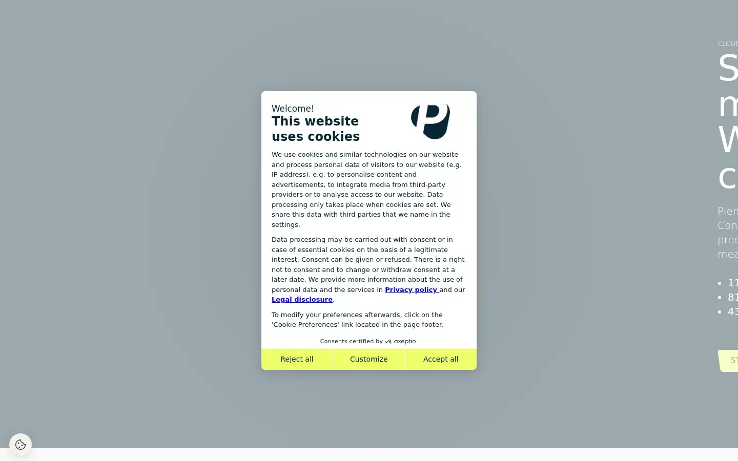 Screenshot of plentymarkets.com