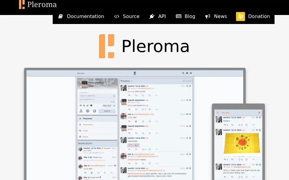 Screenshot of pleroma.social
