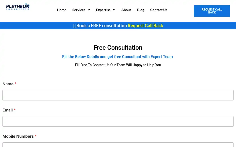 Screenshot of pletheonconsulting.com